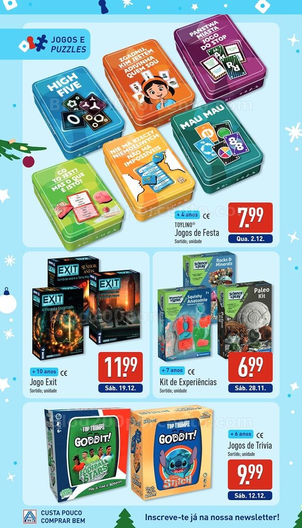 Antevisão Folheto ALDI Catálogo de Brinquedos de Natal - 24 outubro a 19 dezembro