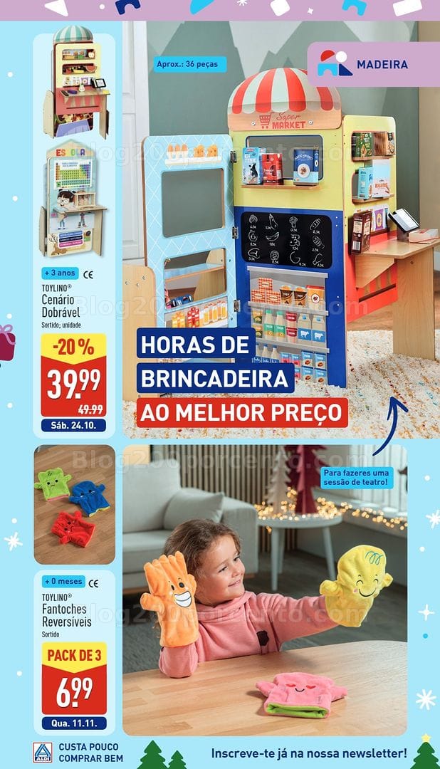 Antevisão Folheto ALDI Catálogo de Brinquedos de Natal - 24 outubro a 19 dezembro
