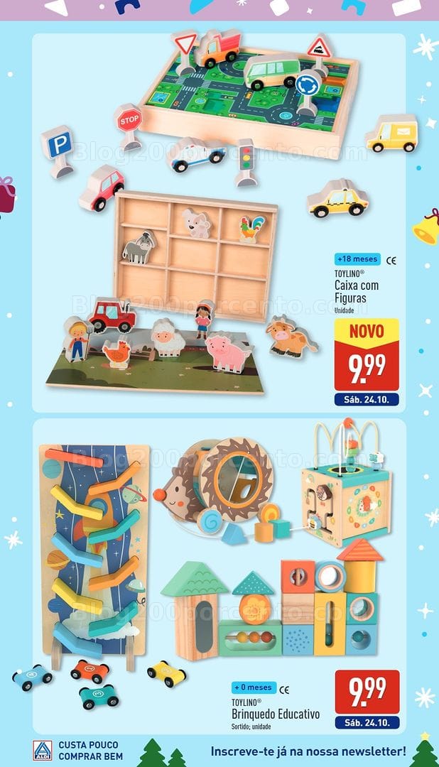 Antevisão Folheto ALDI Catálogo de Brinquedos de Natal - 24 outubro a 19 dezembro