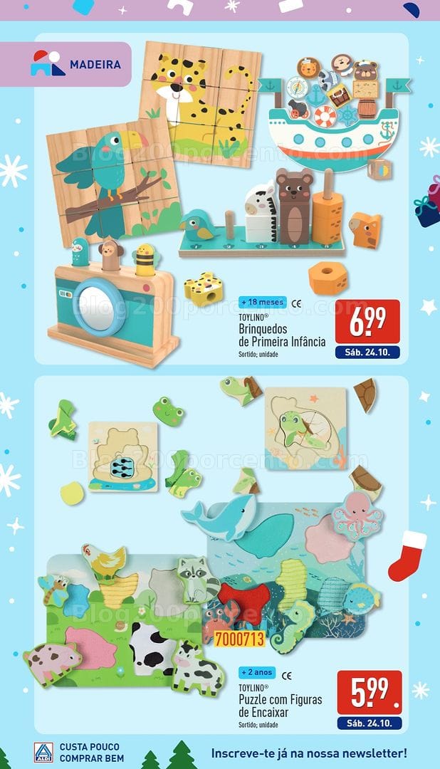 Antevisão Folheto ALDI Catálogo de Brinquedos de Natal - 24 outubro a 19 dezembro