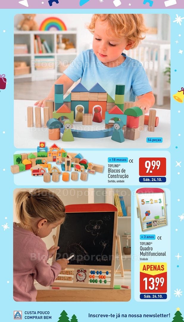 Antevisão Folheto ALDI Catálogo de Brinquedos de Natal - 24 outubro a 19 dezembro