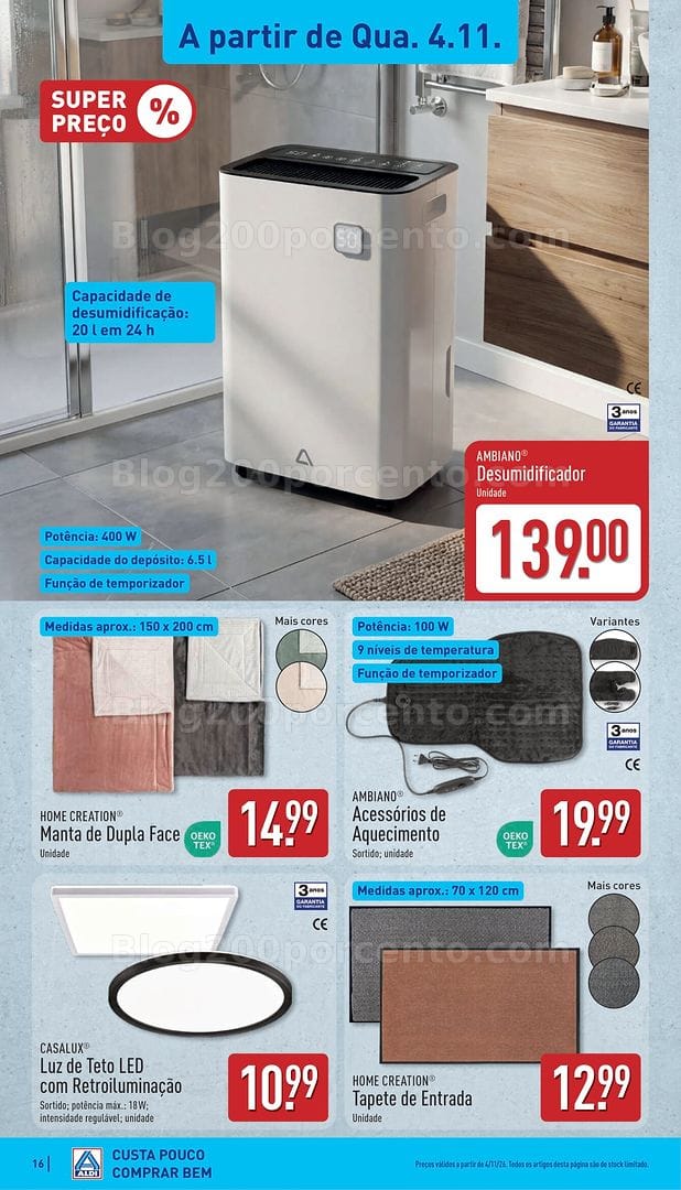 Antevisão Folheto ALDI Bazar Promoções de 4 a 8 novembro