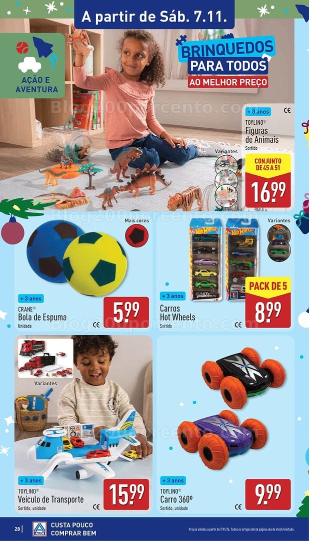 Antevisão Folheto ALDI Brinquedos Promoções Fim de Semana - 7 a 8 novembro