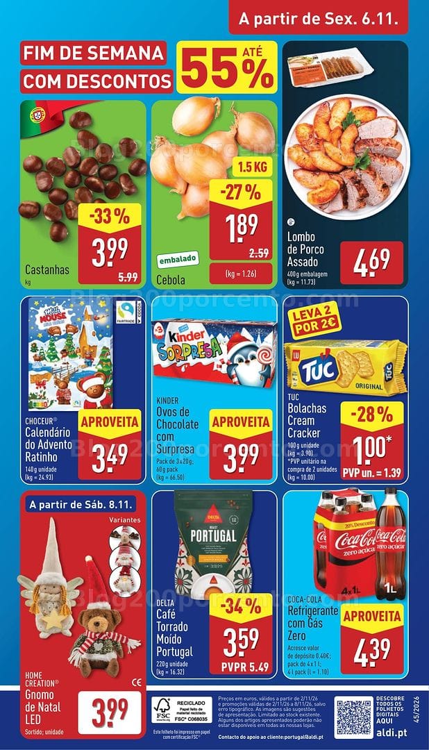 Antevisão Folheto ALDI Promoções de 2 a 8 novembro