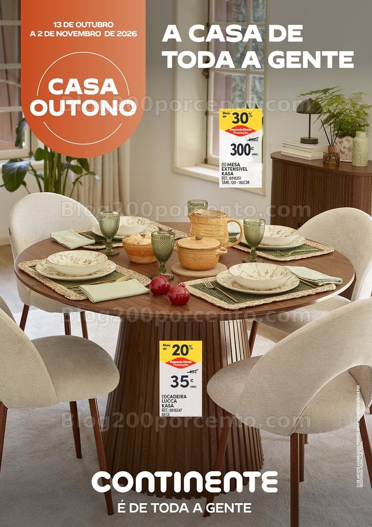 Antevisão Folheto CONTINENTE Açores Casa Outono Promoções de 13 outubro a 2 novembro