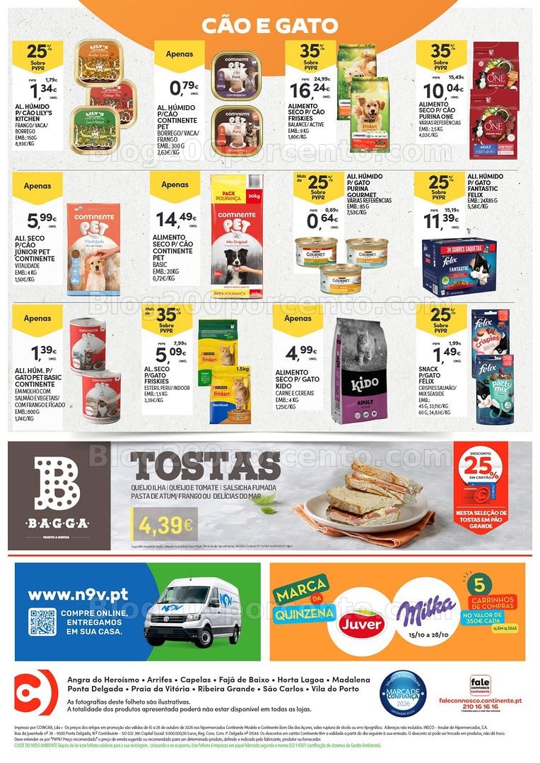 Antevisão Folheto CONTINENTE Açores Promoções de 15 a 28 outubro