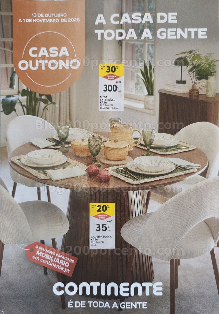 Antevisão Folheto CONTINENTE Casa Outono Promoções de 13 outubro a 1 novembro