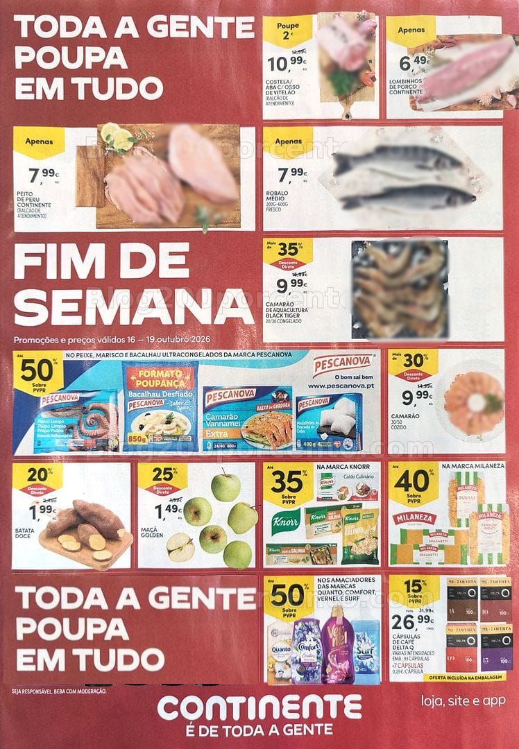 Antevisão Folheto CONTINENTE Promoções Fim de Semana - 16 a 19 outubro