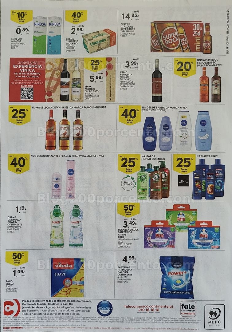 Antevisão Folheto CONTINENTE Promoções Fim de Semana - 2 a 5 outubro
