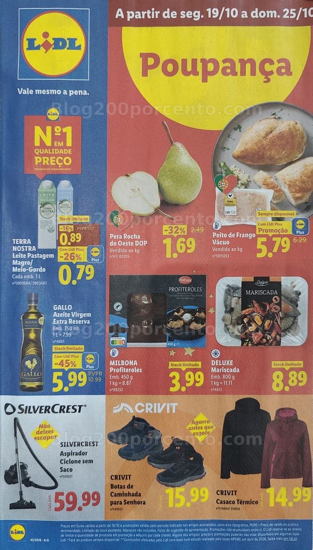 Antevisão Folheto LIDL Promoções de 19 a 25 outubro