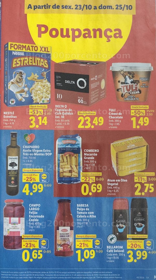Antevisão Folheto LIDL Promoções Fim de Semana - 23 a 25 outubro
