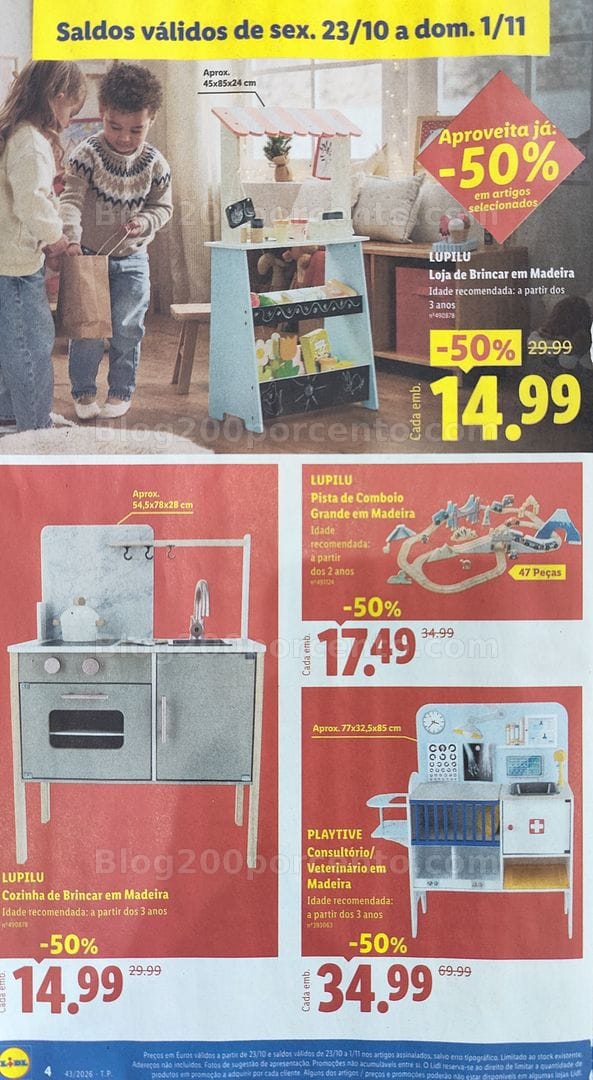 Antevisão Folheto LIDL Saldos Brinquedos Promoções de 23 outubro a 1 novembro