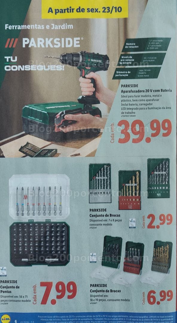 Antevisão Folheto LIDL Promoções Fim de Semana - 23 a 25 outubro