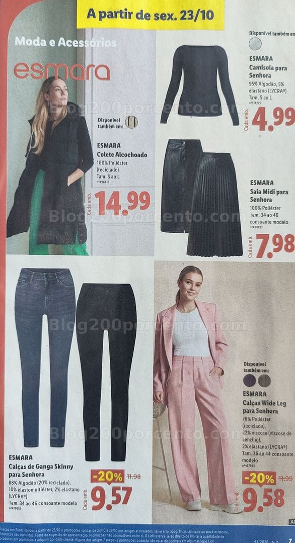 Antevisão Folheto LIDL Bazar Promoções de Fim de Semana - 23 a 25 outubro