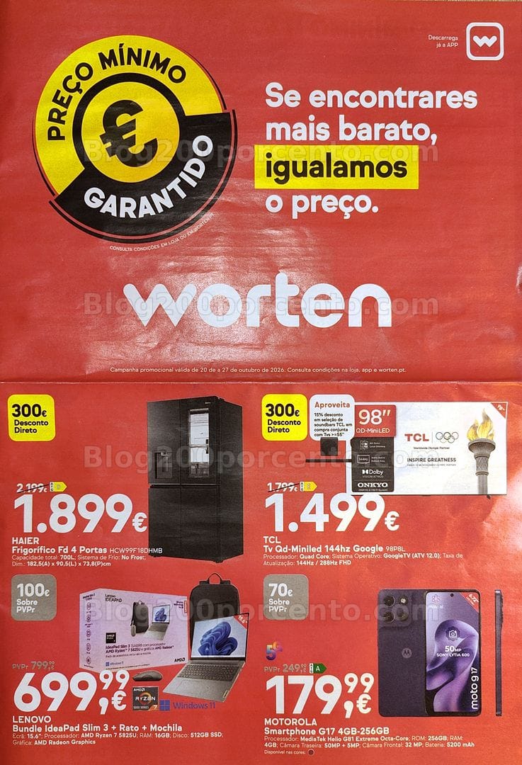 Antevisão Folheto WORTEN Promoções de 20 a 27 outubro