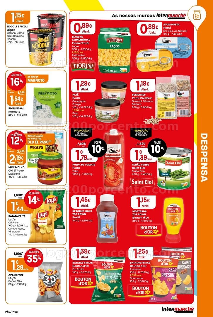 Antevisão Folheto INTERMARCHÉ Contact Promoções de 15 a 21 outubro