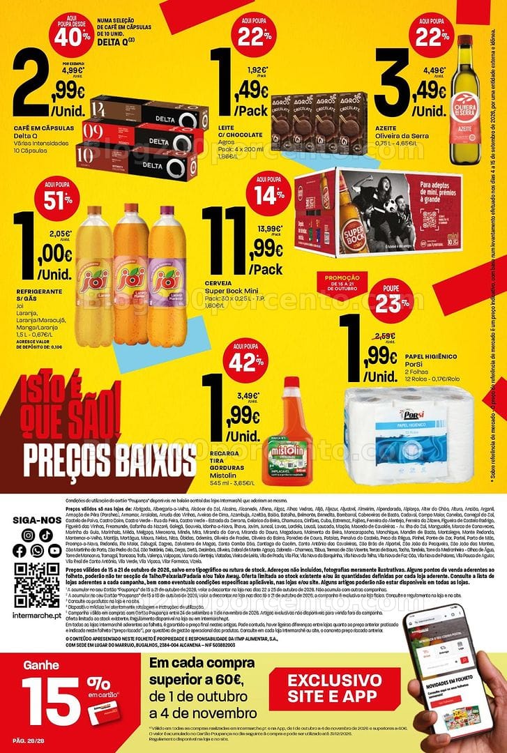 Antevisão Folheto INTERMARCHÉ Contact Promoções de 15 a 21 outubro