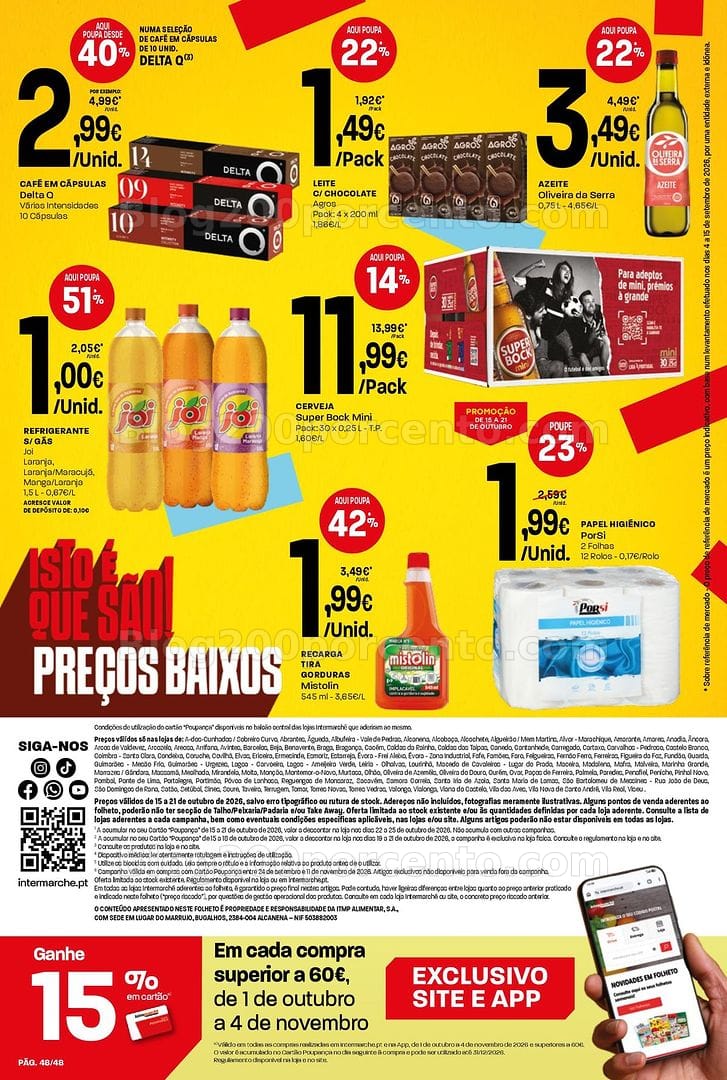 Antevisão Folheto INTERMARCHÉ Super Promoções de 15 a 21 outubro