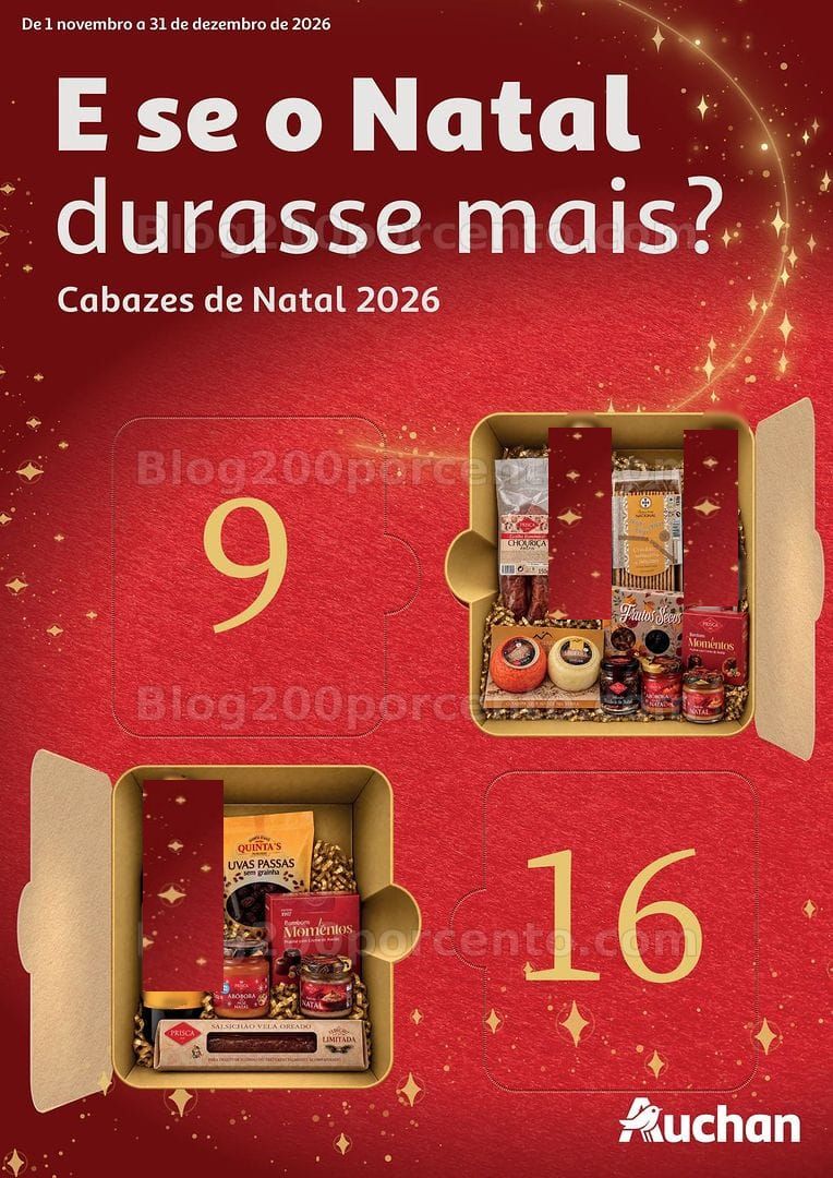 Antevisão Folheto AUCHAN Cabazes de Natal Promoções de 1 novembro a 31 dezembro