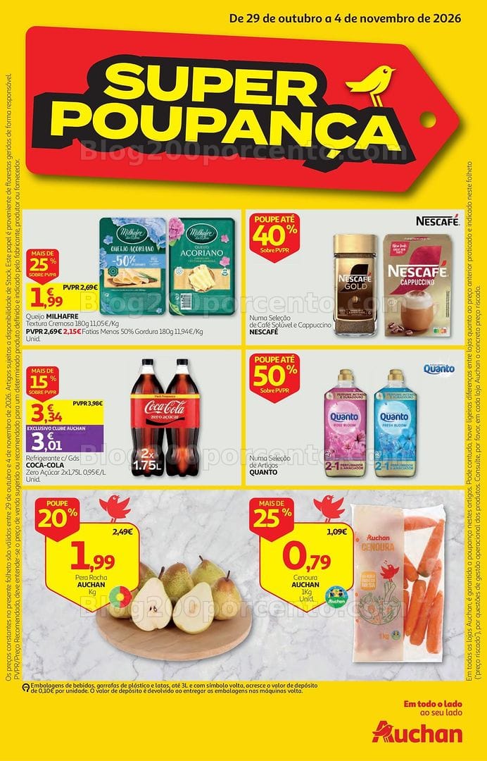 Antevisão Folheto AUCHAN Super Poupança Promoções de 29 outubro a 4 novembro