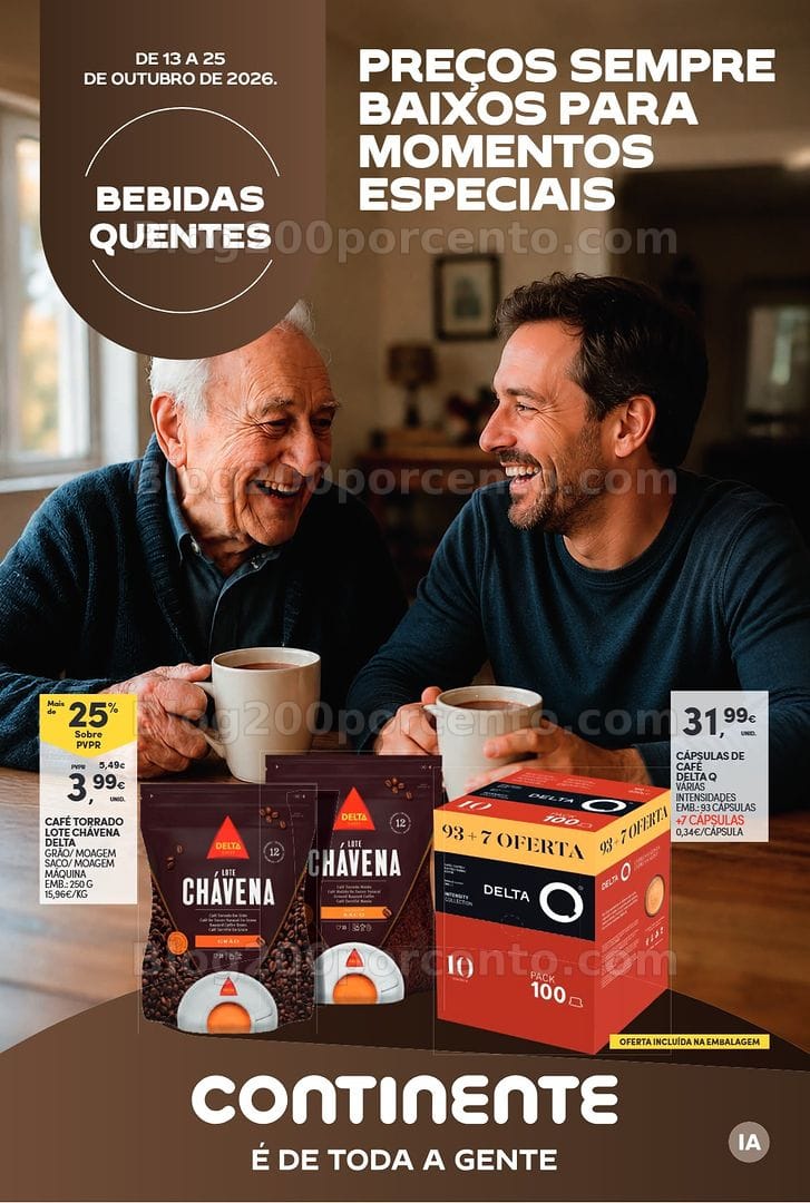 Antevisão Folheto CONTINENTE Bebidas Quentes Promoções de 13 a 25 outubro - Edição Digital