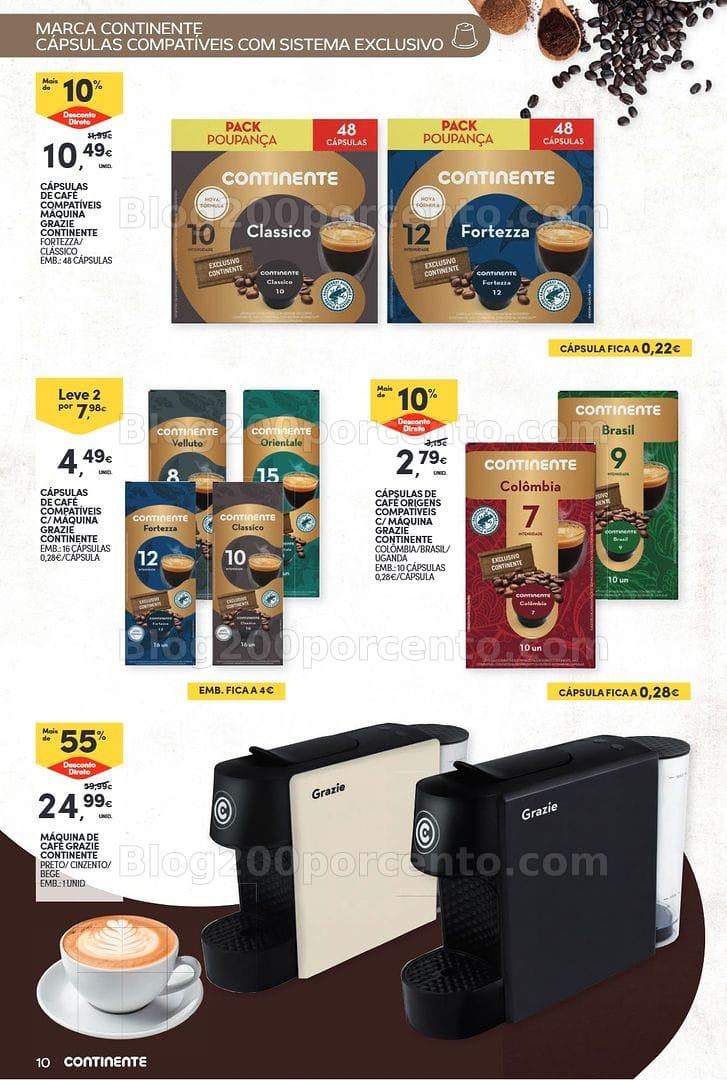 Antevisão Folheto CONTINENTE Bebidas Quentes Promoções de 13 a 25 outubro