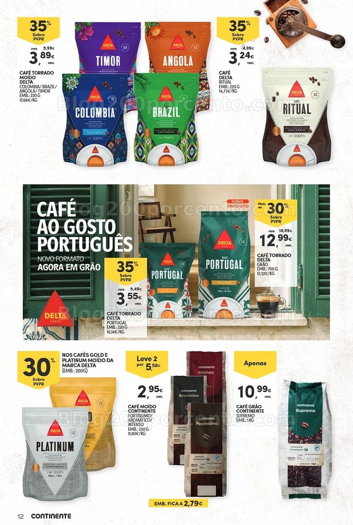 Antevisão Folheto CONTINENTE Bebidas Quentes Promoções de 13 a 25 outubro
