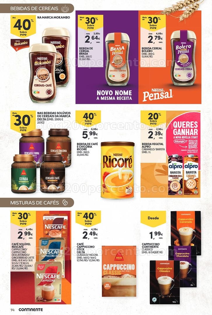 Antevisão Folheto CONTINENTE Bebidas Quentes Promoções de 13 a 25 outubro