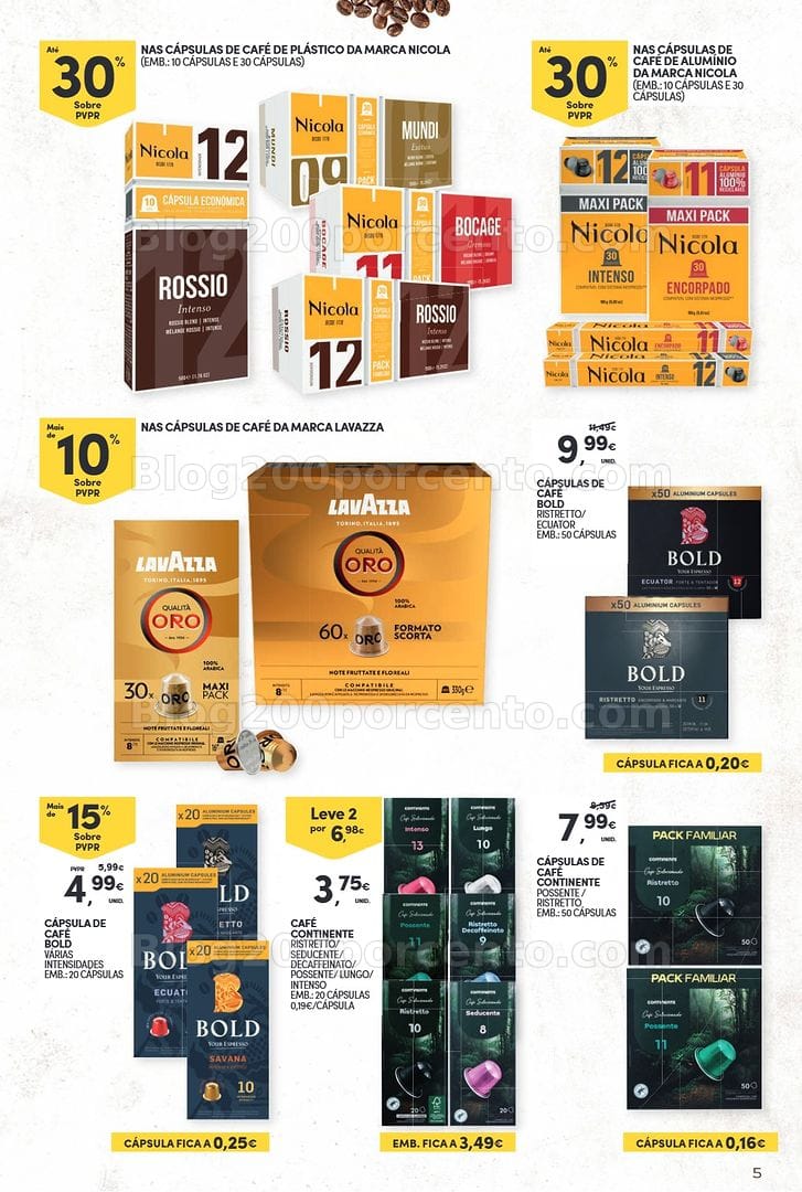 Antevisão Folheto CONTINENTE Bebidas Quentes Promoções de 13 a 25 outubro