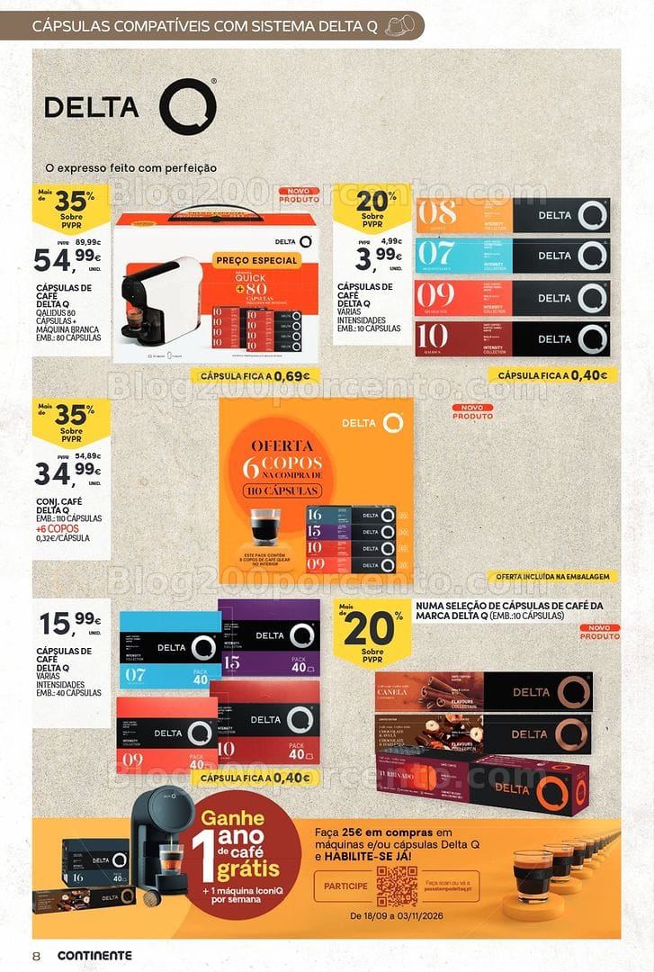 Antevisão Folheto CONTINENTE Bebidas Quentes Promoções de 13 a 25 outubro