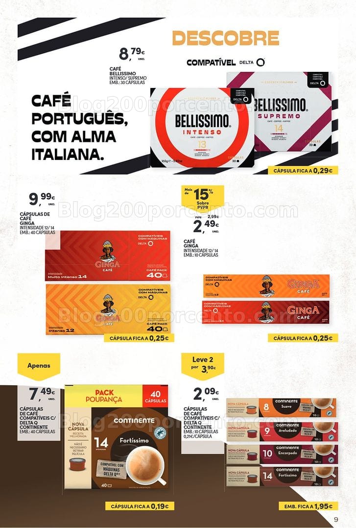 Antevisão Folheto CONTINENTE Bebidas Quentes Promoções de 13 a 25 outubro