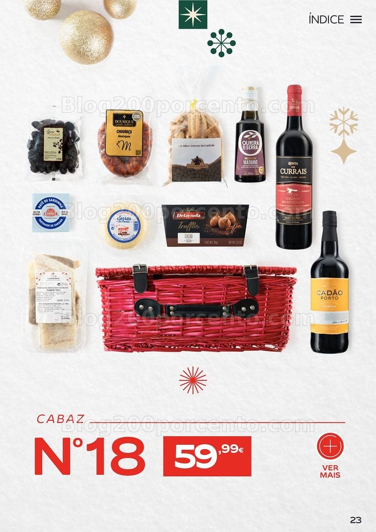 Antevisão Folheto CONTINENTE Cabazes de Natal Promoções de 6 outubro a 6 janeiro