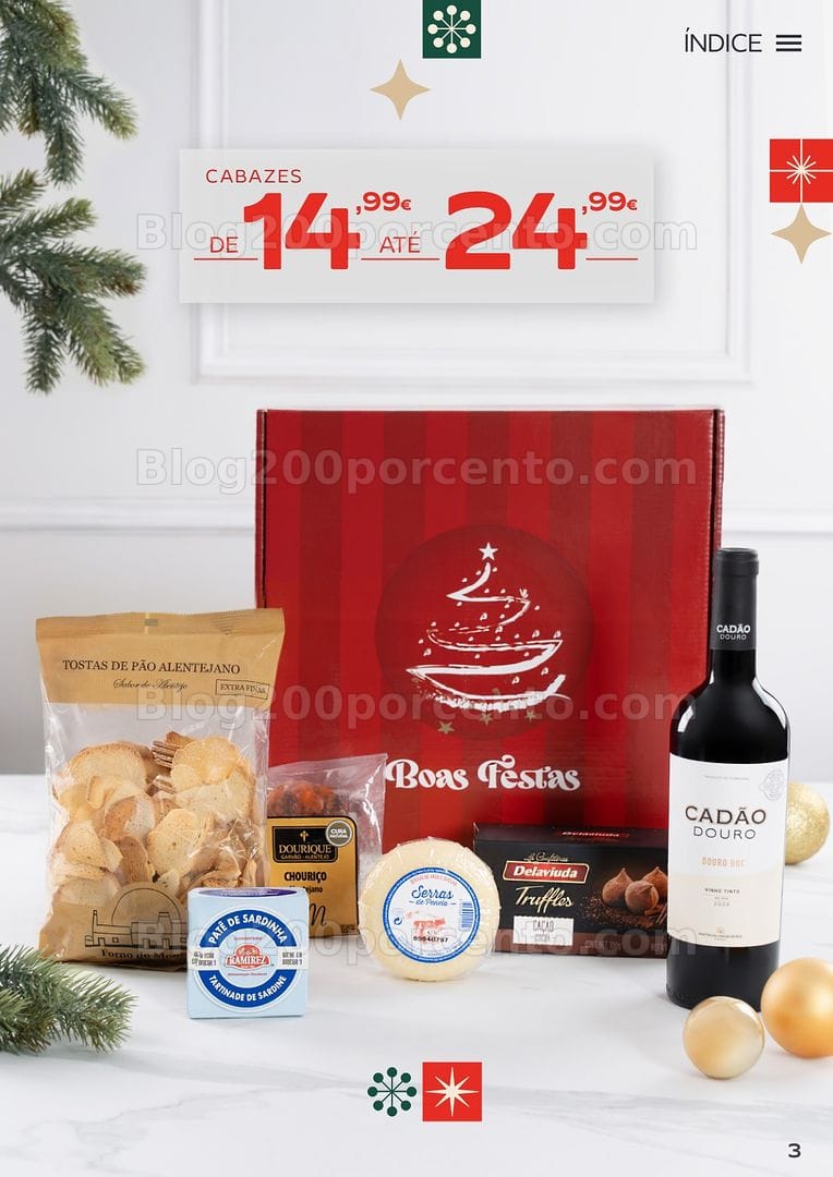 Antevisão Folheto CONTINENTE Cabazes de Natal Promoções de 6 outubro a 6 janeiro