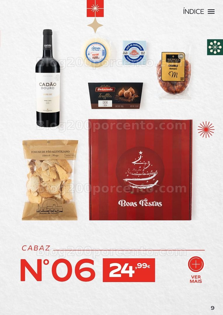 Antevisão Folheto CONTINENTE Cabazes de Natal Promoções de 6 outubro a 6 janeiro
