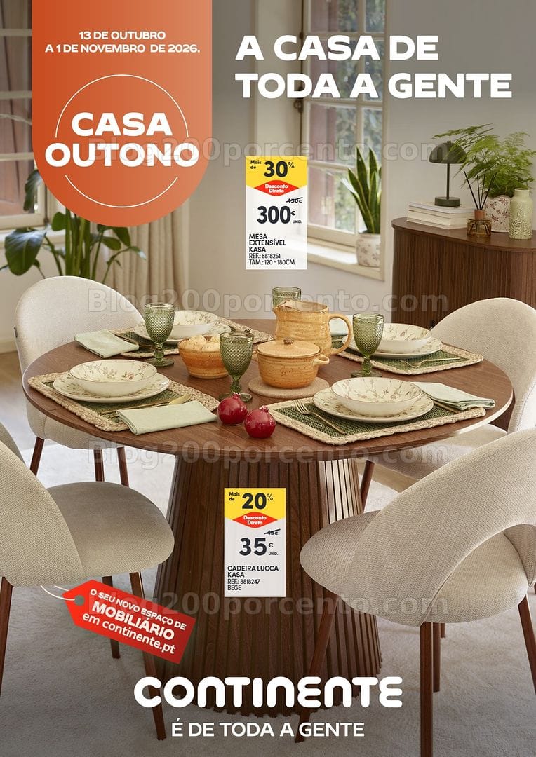 Antevisão Folheto CONTINENTE Casa Outono Promoções de 13 outubro a 1 novembro