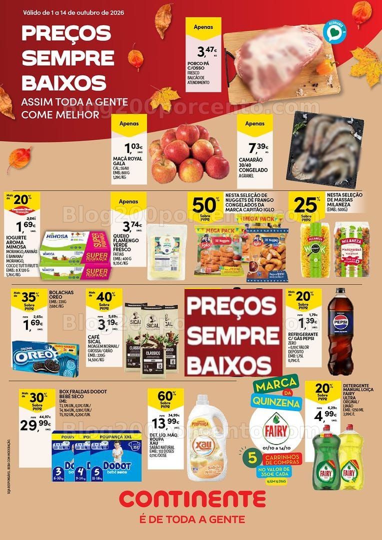 Antevisão Folheto CONTINENTE Açores Promoções de 1 a 14 outubro
