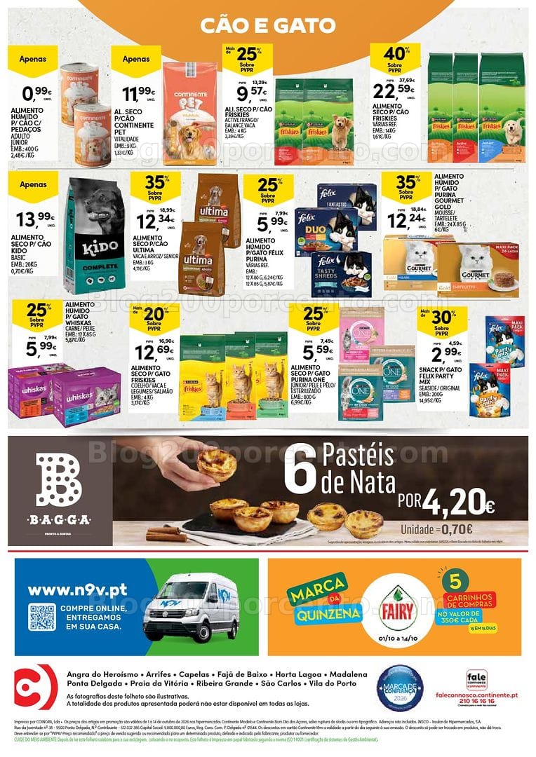 Antevisão Folheto CONTINENTE Açores Promoções de 1 a 14 outubro