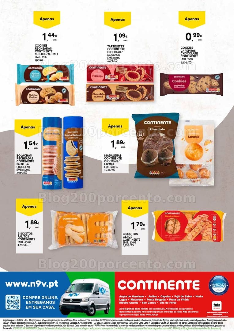Antevisão Folheto CONTINENTE Açores Bebidas Quentes Promoções de 13 outubro a 2 novembro