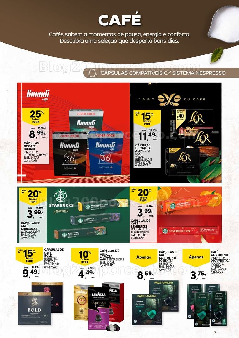 Antevisão Folheto CONTINENTE Açores Bebidas Quentes Promoções de 13 outubro a 2 novembro