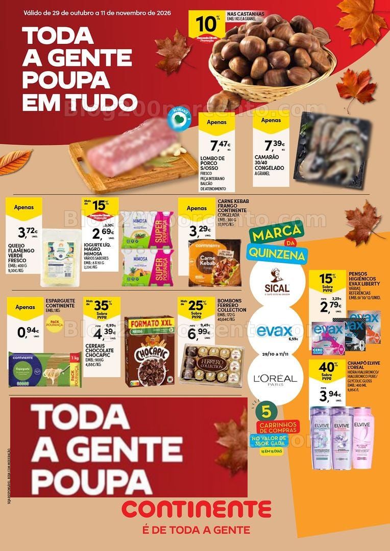 Antevisão Folheto CONTINENTE Açores Promoções de 29 outubro a 11 novembro
