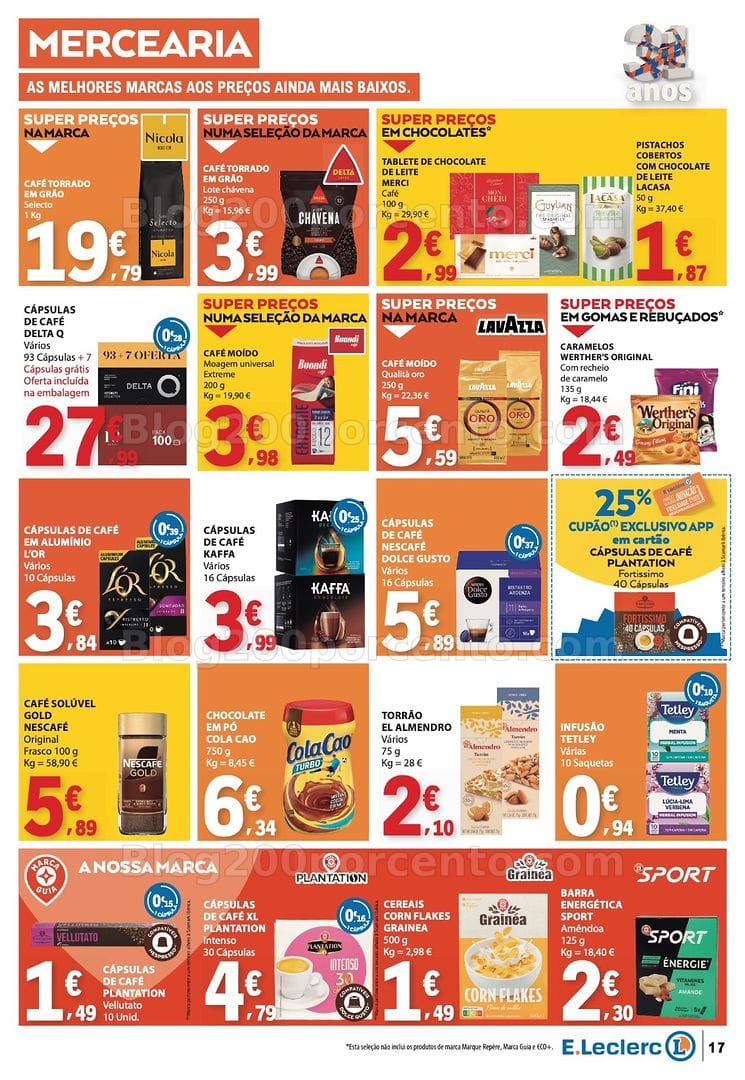Antevisão Folheto E-LECLERC Aniversário Promoções de 29 outubro a 4 novembro