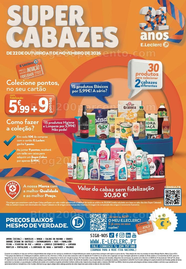 Antevisão Folheto E-LECLERC Aniversário Promoções de 29 outubro a 4 novembro