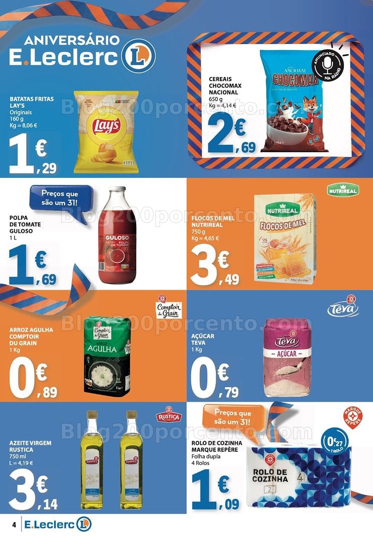 Antevisão Folheto E-LECLERC Aniversário Promoções de 29 outubro a 4 novembro