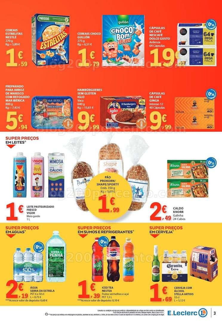 Antevisão Folheto E-LECLERC Promoções Fim de Semana - 16 a 18 outubro