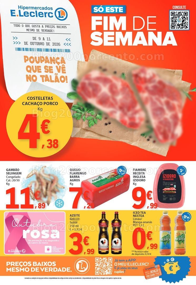Antevisão Folheto E-LECLERC Promoções Fim de Semana - 9 a 11 outubro