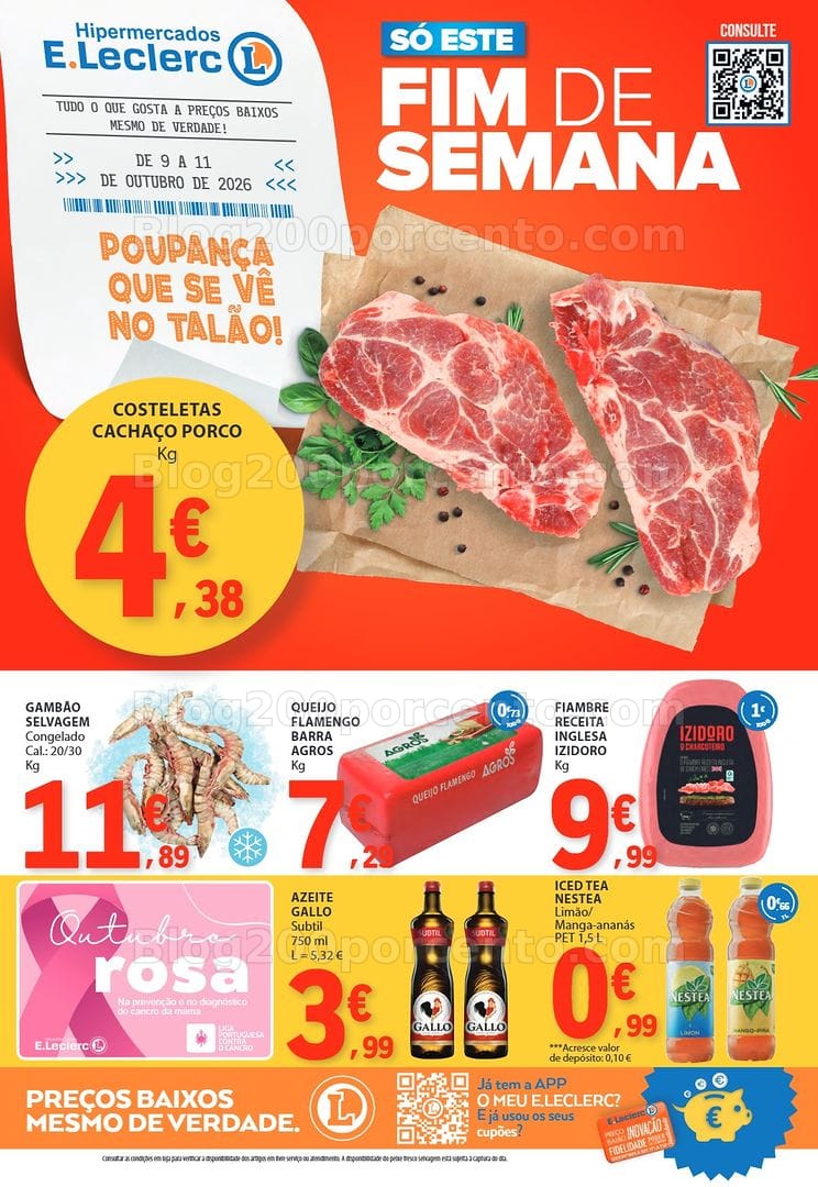 Antevisão Folheto E-LECLERC Promoções Fim de Semana - 9 a 11 outubro