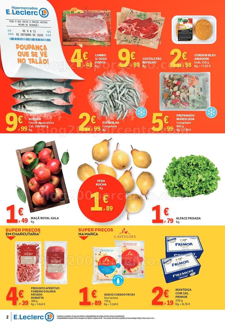 Antevisão Folheto E-LECLERC Promoções Fim de Semana - 9 a 11 outubro