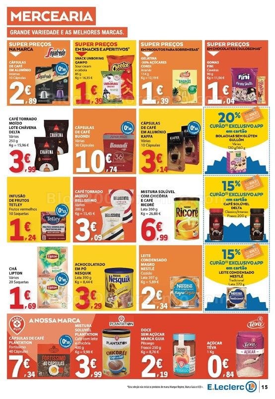 Antevisão Folheto E-LECLERC Promoções de 15 a 21 outubro