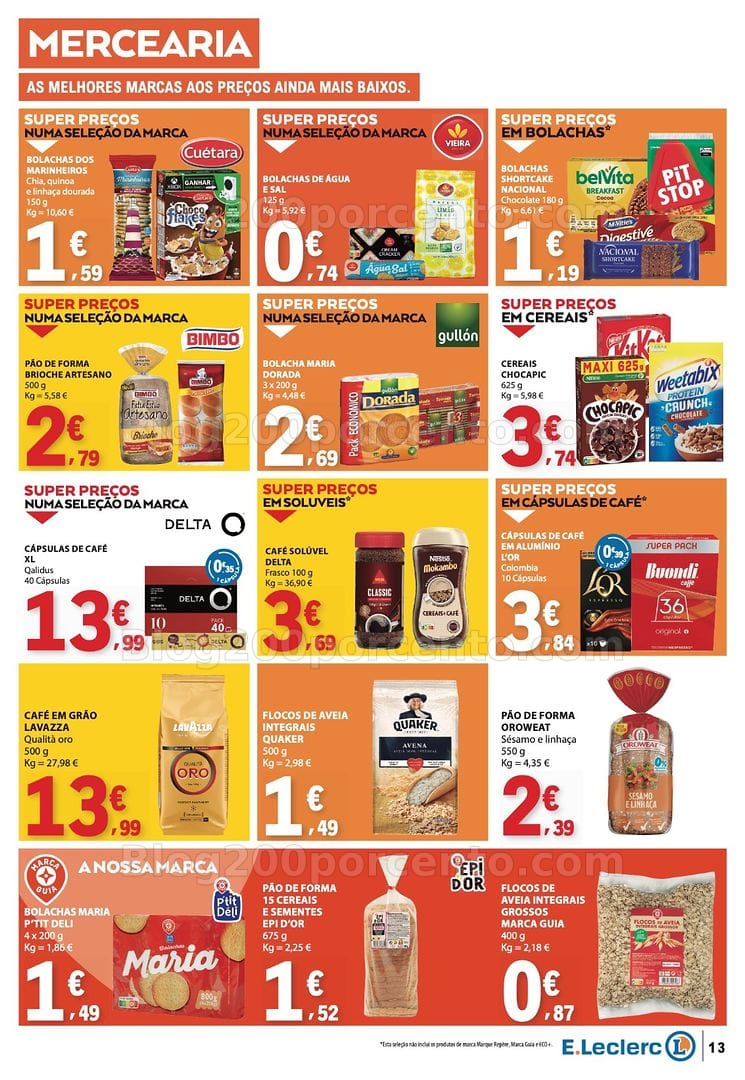 Antevisão Folheto E-LECLERC Promoções de 8 a 14 outubro