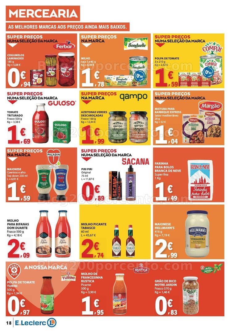 Antevisão Folheto E-LECLERC Promoções de 8 a 14 outubro
